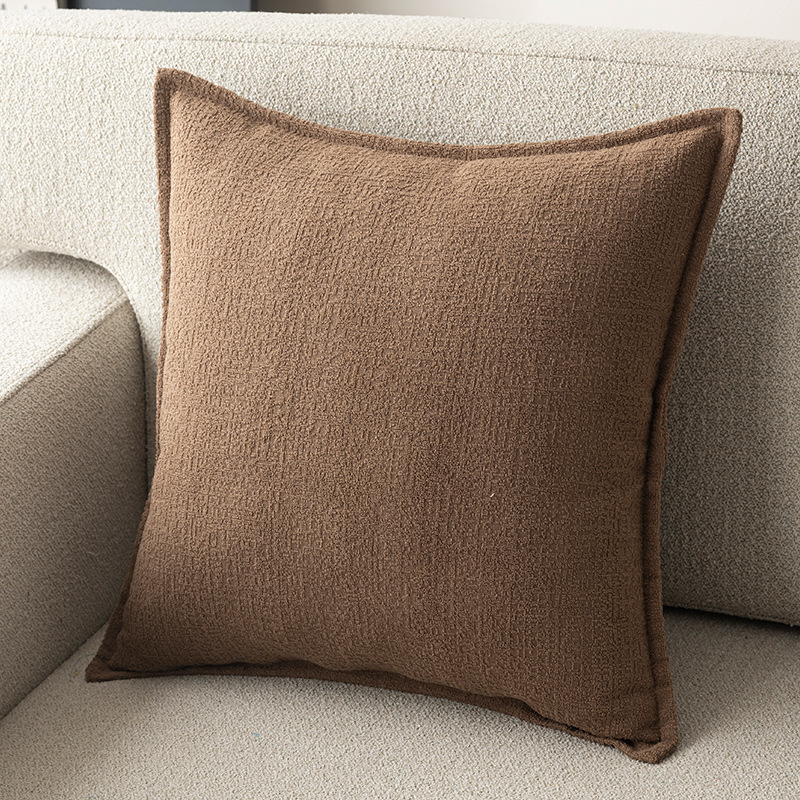 Sofá de tela de lino de nieve de color puro funda de cojín de almohada sala de estar soporte lumbar cabecera de cama cojín trasero grande funda de almohada sin núcleo