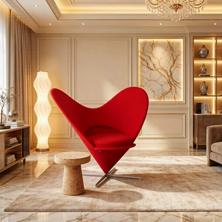 复刻版设计师爱心沙发椅创意单人躺椅休闲heart cone chair心形椅