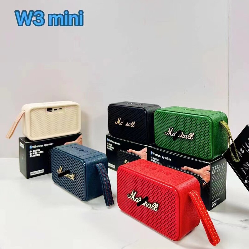 2026 New Model W3 Mini Cross-Border Emberton Marshall-Style Desktop Cube Wireless Bluetooth Speaker 2026 New Model W3 Mini Cross-Border Emberton Marshall-Style Desktop Cube Wireless Bluetooth Speaker