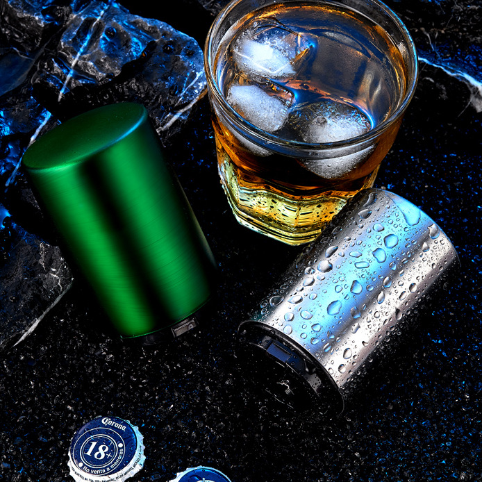 Cross-border automatic beer opener stainless steel bar invisible push-type bottle opener can laser logo wholesale