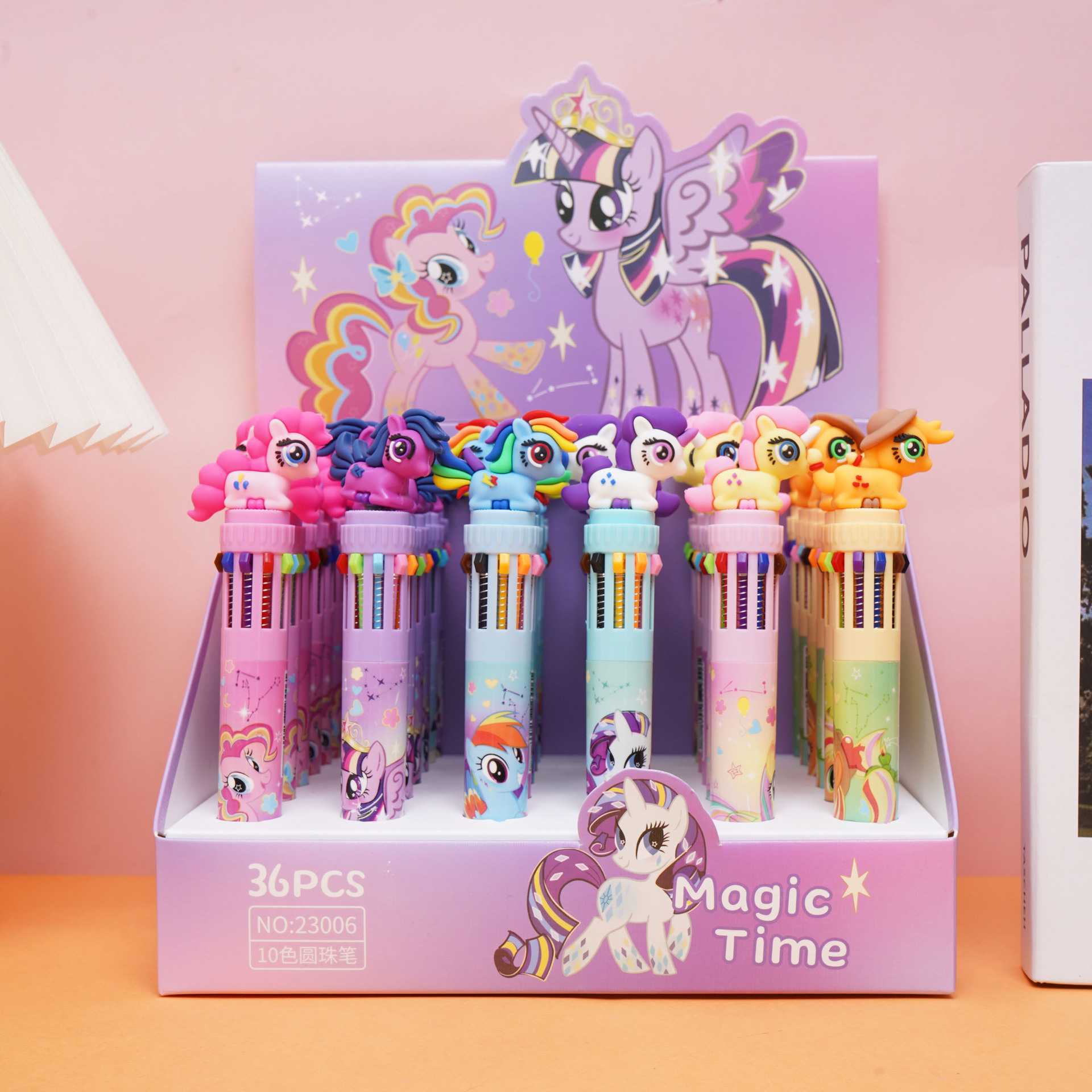 KP - 23006 pony bolígrafo de dibujos animados colección de bolígrafo multicolor adorable niña bolígrafo de bolas estudiantes