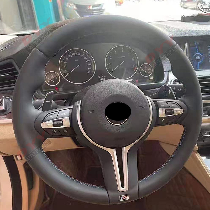 Fits BMW F10 F30 F20 Genuine Carbon Fiber with Airbag Full Leather Steering Wheel Modified D-shaped Carbon Fiber Steering Wheel