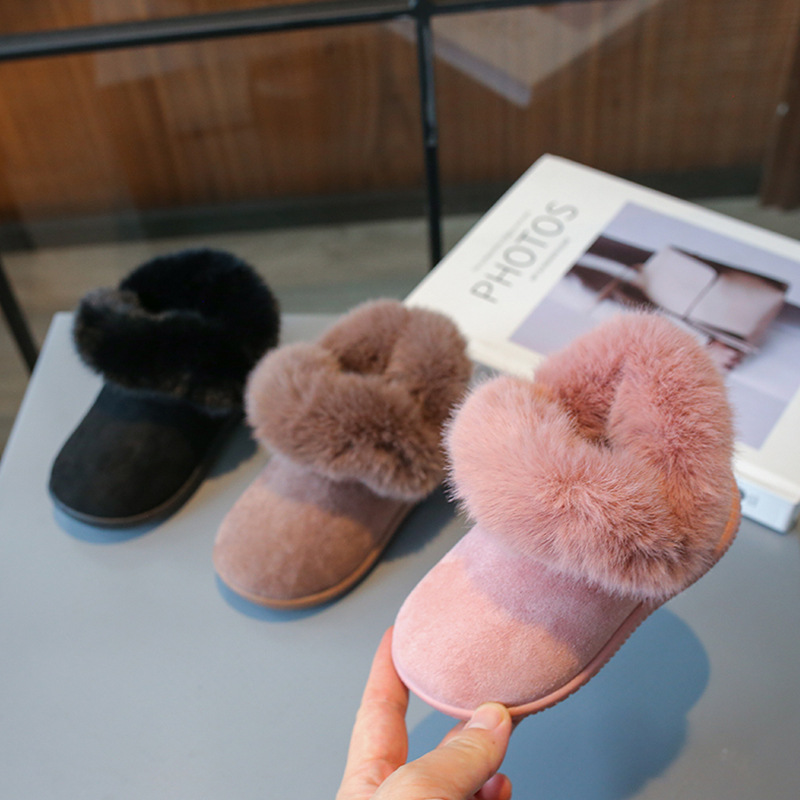 Kinderschneestiefel 2023 Winter Neue Mode Herren- und Damenbabys 0-3 Jahre alt Plüsch verdickte warme weiche Sohle_voghion.com