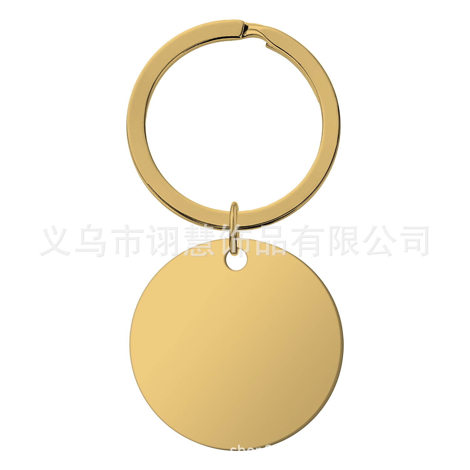 Fábrica personalizada llavero de acero inoxidable joyería en blanco negro redondo grabado de metal prueba accesorios de llave colgante