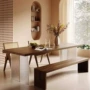 设计师亚克力实木悬浮桌子