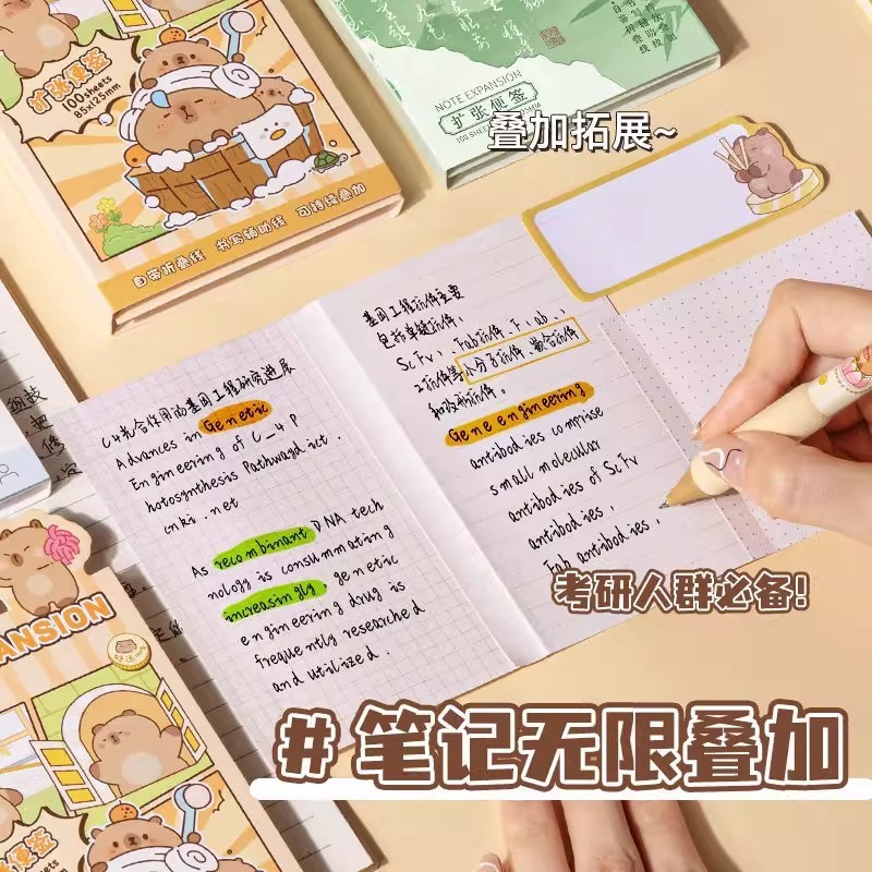 扩张便利贴可折叠贴 有粘性不挡字便签贴纸|undefined