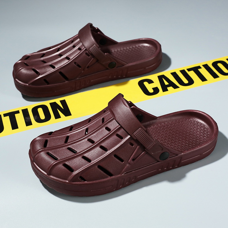 Tamaño extra grande transfronterizo 47-52 zapatos de agujero verano nuevos hombres de Punta cerrada media zapatillas Sandalias casuales zapatos de vadeo