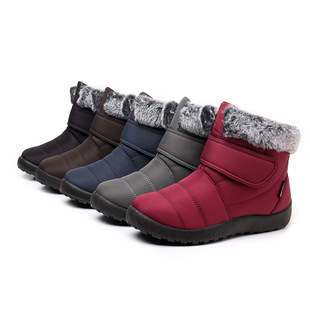 Cross-border warm plus velvet padded cotton shoes soft bottom cotton boots waterproof cloth cotton shoes snow boots 35-43 a generation of hair