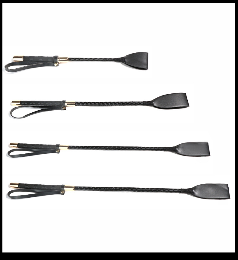 PU Embossed Leather Hand-Pat Whip 45cm for Adult Couples Flirting — detail image 11