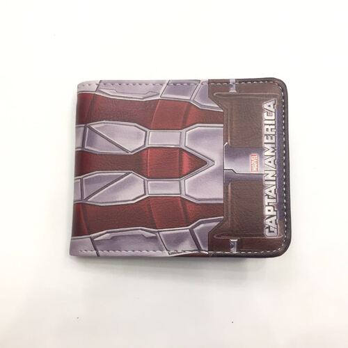Cartoon Short Wallet Shield Student Wallet Men and Women Cartoon Leather Bag