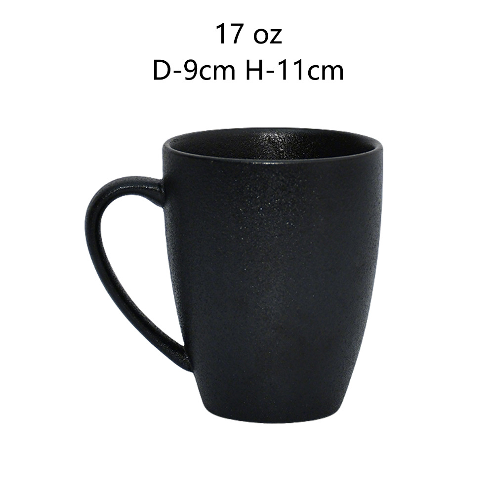 Ceramic black plates bowl dinnerware Set of 4 set de 16 piezas