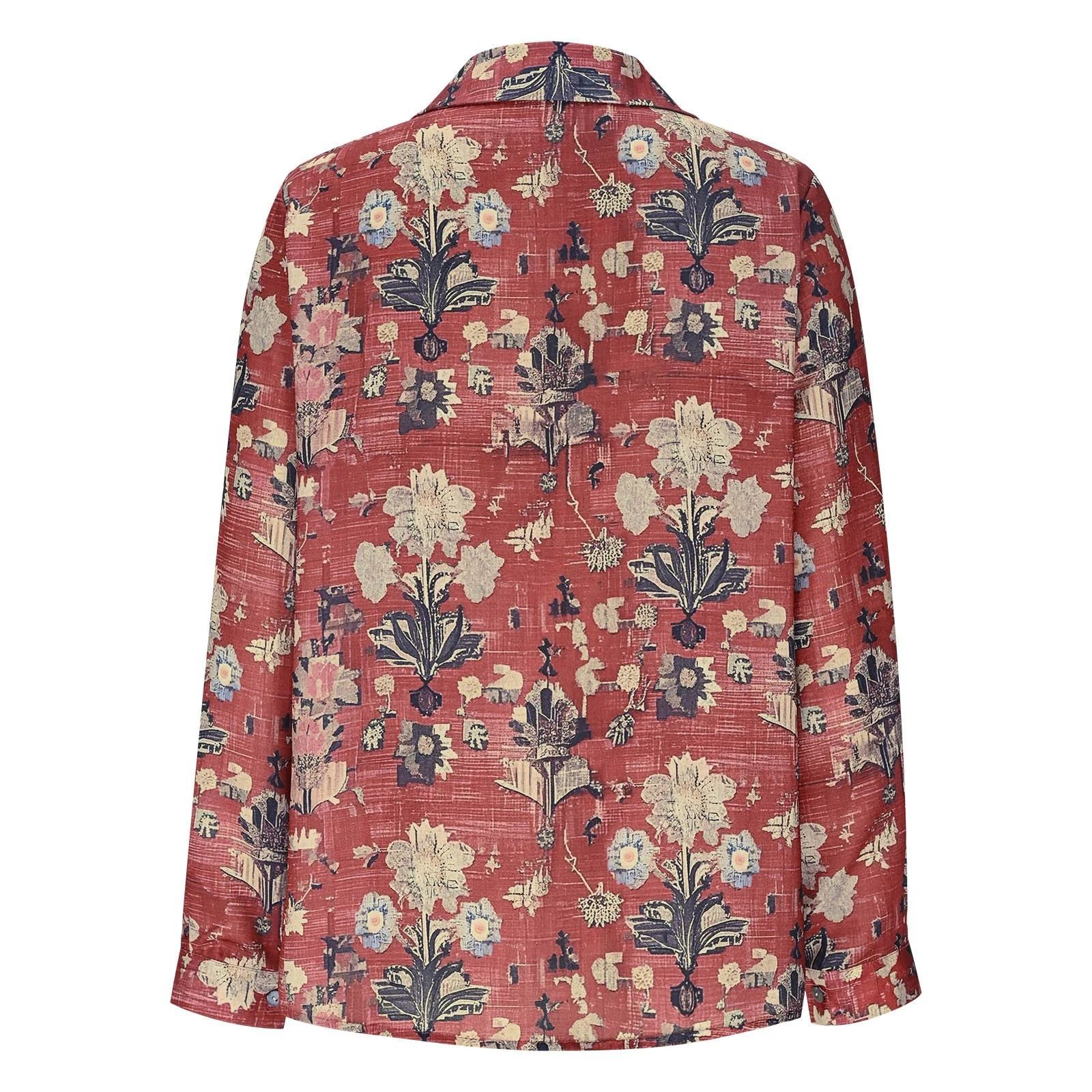2026 Cross-Border European And American Foreign Trade Women's Clothing Spring/Summer New Vintage Printed Long-Sleeve_ecoleips.com