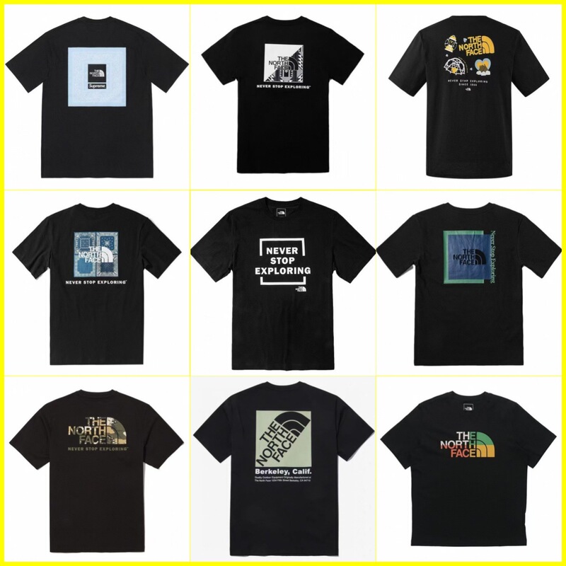 Original Nt North Face Pure Cotton T-Shirt Unisex Couple's Trendy Printed Versatile Casual Short-Sleeve Shirt