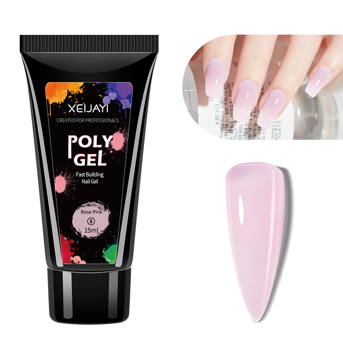 Extensión de cristal pegamento de fototerapia de uñas pegamento 15ml pegajoso diamante UV extensión rápida sin bandeja de papel fábrica al por mayor