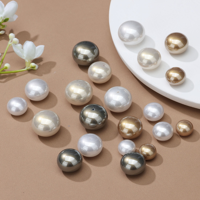 High-Gloss Imitation Pearl Earrings, Bun-Shaped Beads, Loose Bun-Shaped Beads, Bun-Shaped Bead Accessories, Acrylic Bun-Shaped Beads High-Gloss Imitation Pearl Earrings, Bun-Shaped Beads, Loose Bun-Shaped Beads, Bun-Shaped Bead Accessories, Acrylic Bun-Shaped Beads