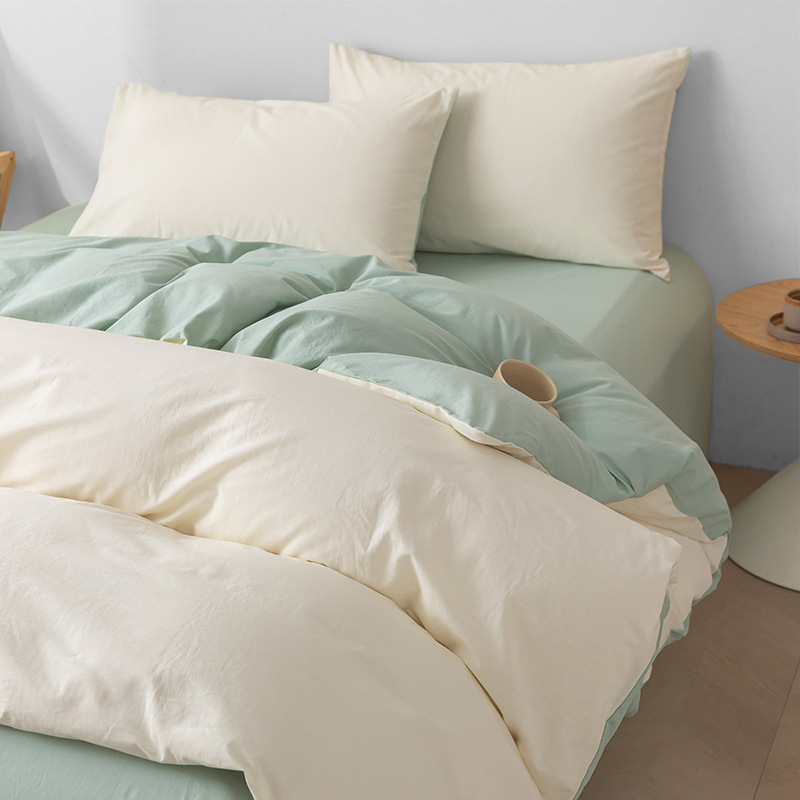 Cama de cuatro piezas de algodón 2025, nueva sábanas de lujo ligera y de alta calidad, colcha de cama de tres piezas, cama de gazo