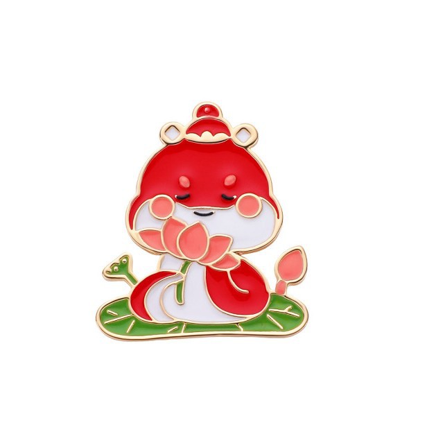 Año de la serpiente broche de alto nivel de nicho 2025 broche de Año Nuevo de la serpiente Dachi mujer vida decoración accesorios al por mayor