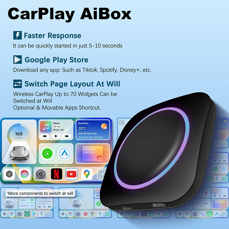 Беспроводной CarPlay Qualcomm 6115 Android 13 умный автомобильный GPS-бокс Android Auto