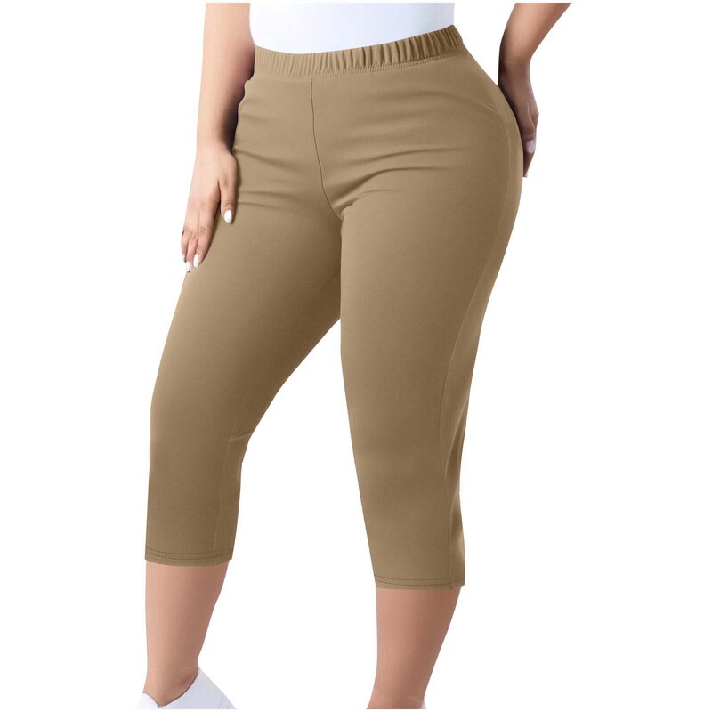 国境を越えた売れ筋のヨーロッパとアメリカの女性用レギンス、クロップドパンツ、大きいサイズのウエストゴムパンツ|undefined
