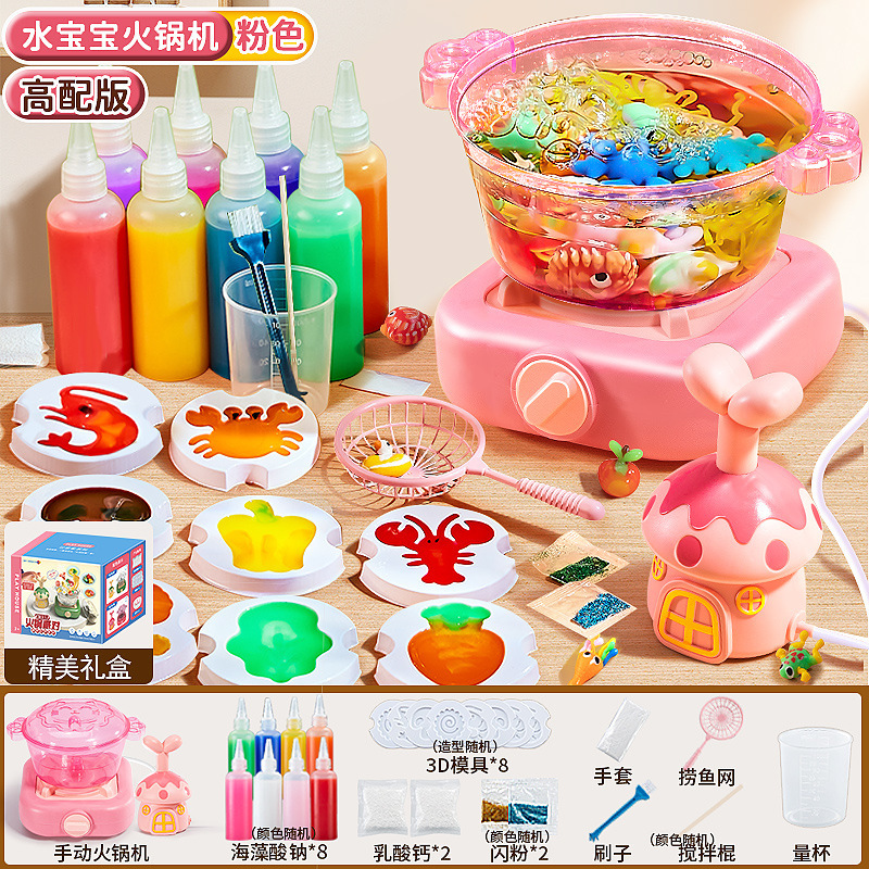 Niños en casa pueden cocinar mesa de comedor de agua baby diy hecha a mano mágica agua genio juguetes de cocina regalo de acertijo