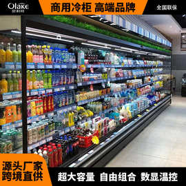 展示柜冰柜商用水果蔬菜保鲜柜立式大容量分体冷藏柜风幕柜冰箱