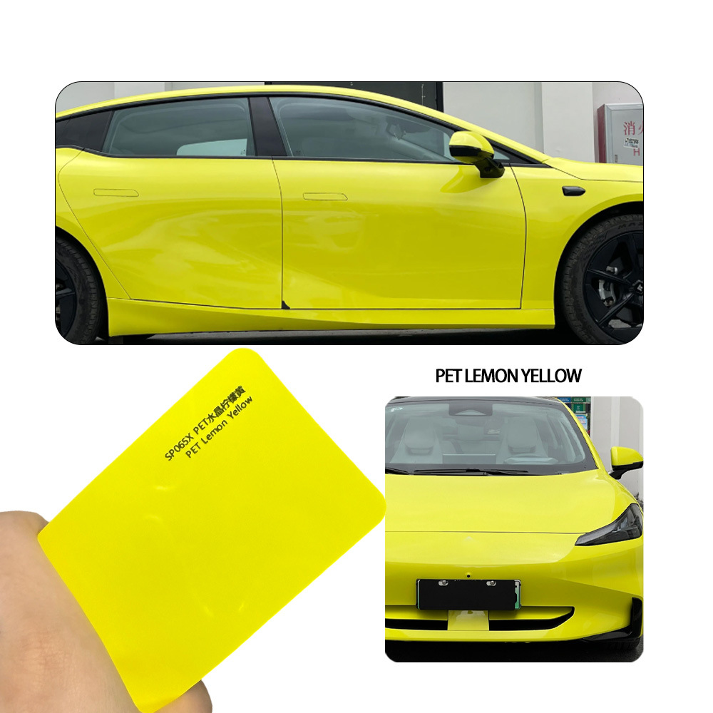 Axxpel Automotive Pet Crystal Lemon Yellow Color-Changing Film for Full Car Use, Extended Application, Body Protection Film, Car Paint