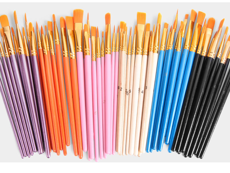 1 Set Solid Color Class School Wood Pastoral Watercolor Pen display picture 1