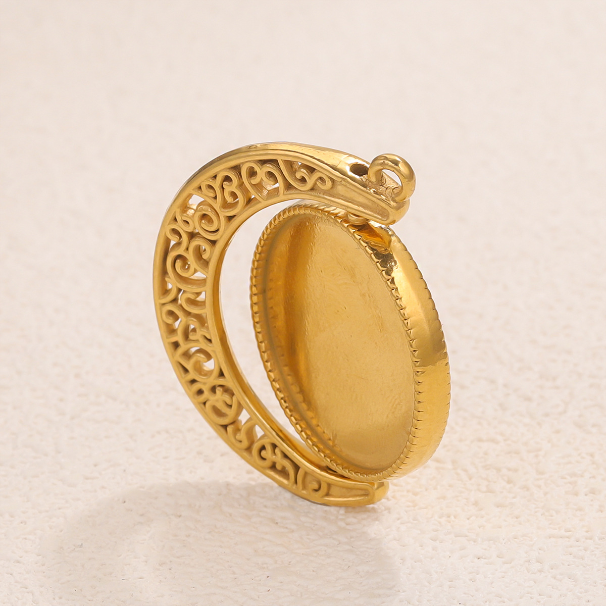 Acero inoxidable retro interior 25MM rotación base de tiempo gemas base colgante DIY accesorios de joyería al por mayor