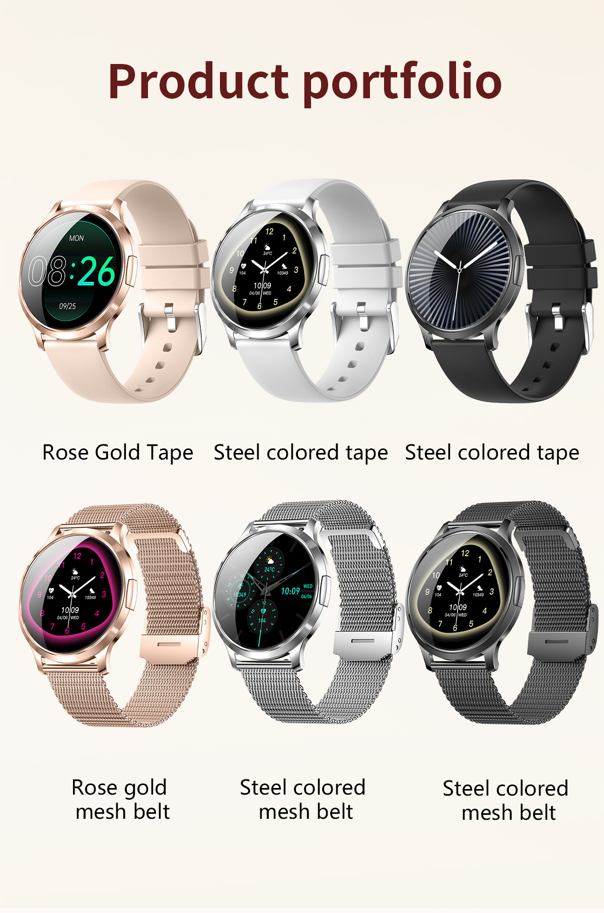Smartwatch With Calling Function Heart Rate And Blood Pressure_voghion.com