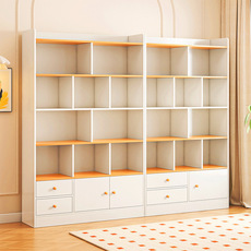 简易书架置物架落地家用书柜现代简约多层展示架靠墙客厅收纳柜子