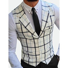 T 77144 Double Breasted Print Vest ӡ������ ����ѷŷ���羳