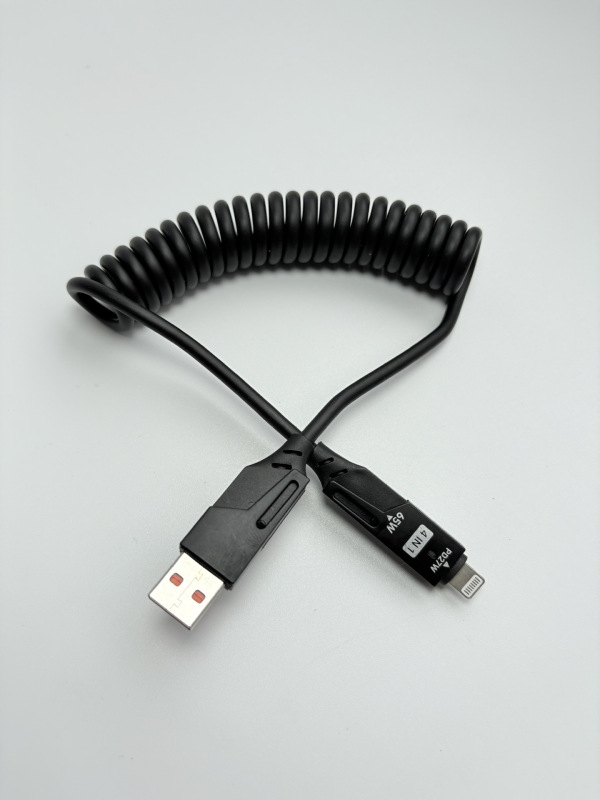 二モップ二バネデータ線PD65W速充線四合一車載充電線はアップル華為に適用される|undefined
