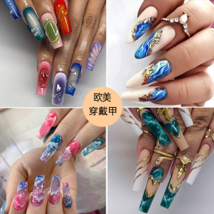 European and American Nail Hot Summer Wear Nis Wind Nail Fake Nail Nail Wearable Spice Nail Patch