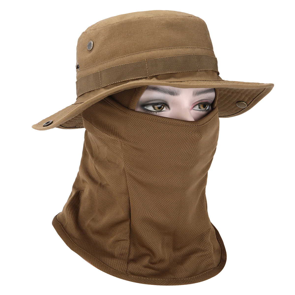 Sombrero de camuflaje con ala ancha al aire libre sombrero Benni sombrero de camuflaje para fanáticos militares sombrero de alpinismo de pesca protector solar sombrero de pescador transpirable hombre