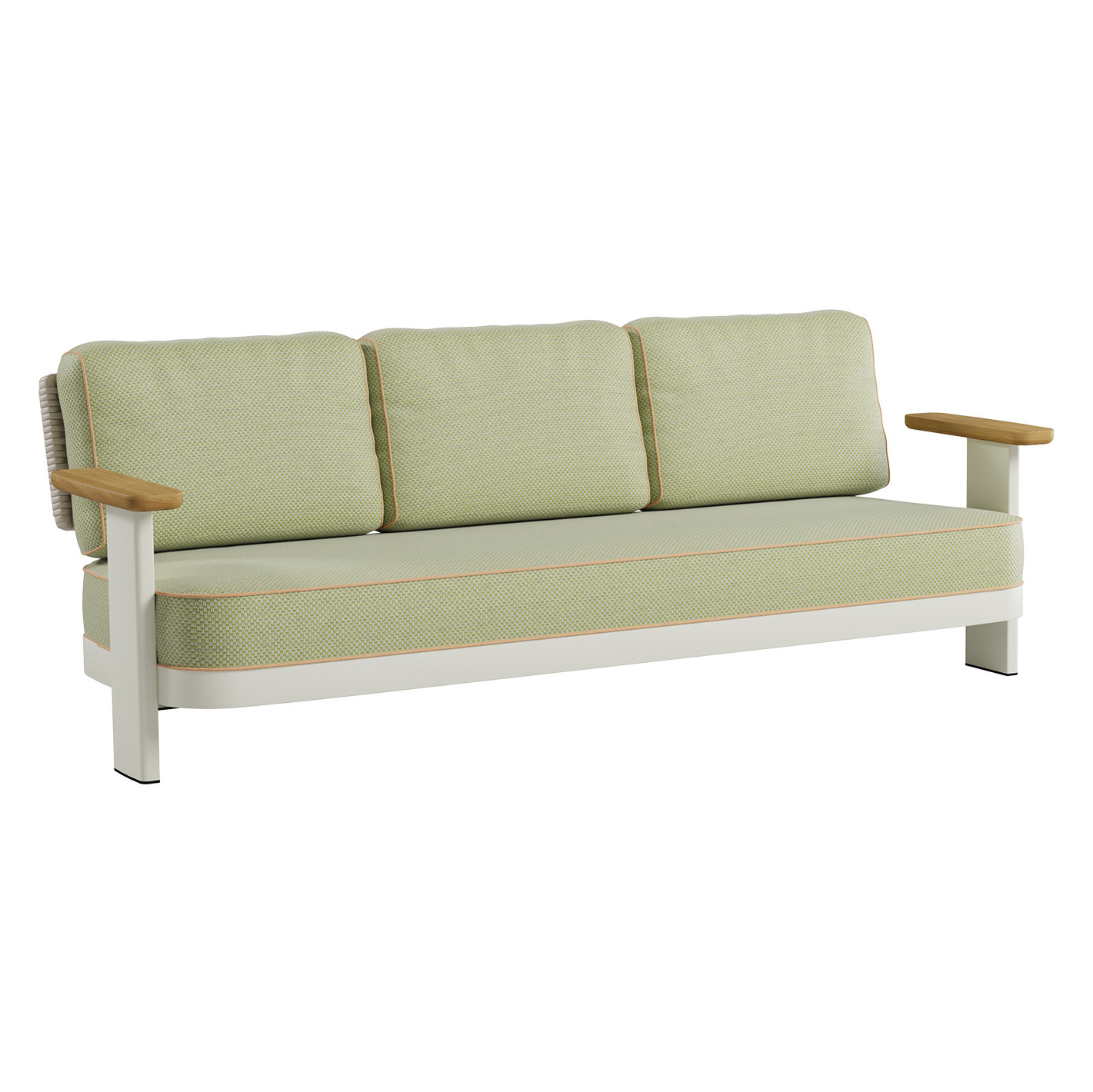 Sofá de tejido de cuerda al aire libre, diseño de terraza de jardín al aire libre, mobiliario de ocio, casa de patio, combinación de sofá de aleación de aluminio image 11