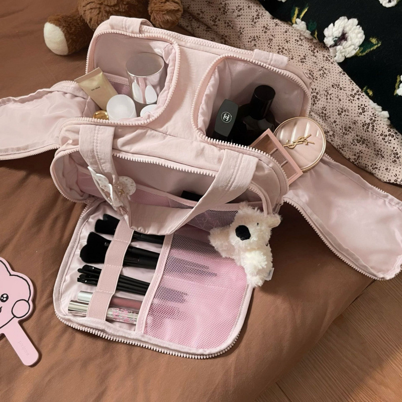 Nueva zona de alta gama, bolsa de lavado de gran capacidad, bolsa de cosméticos, bolsa de cosméticos de viaje portátil, bolsa de lavado de viaje de doble capa