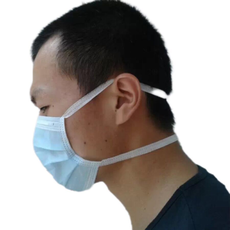 厂家批发日用绑带式口罩 一次性三层含熔喷布防护口罩 现货口罩