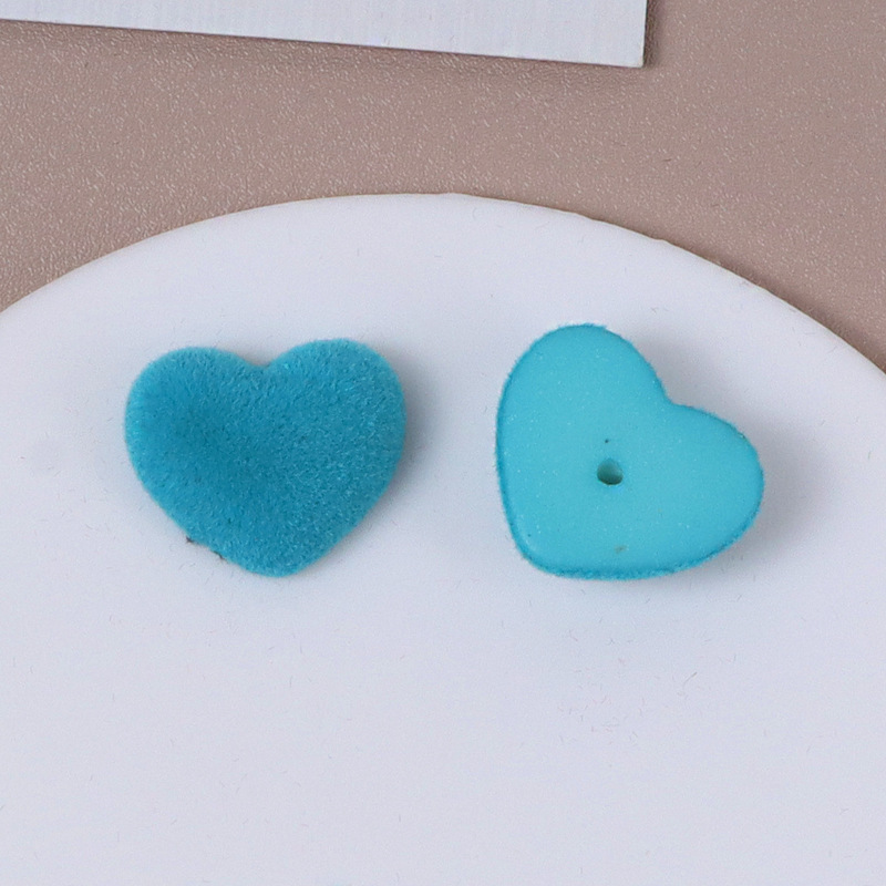 甘くて多用途なカラフルなぬいぐるみハーフホールラブハート DIY ジュエリーイヤリングヘアアクセサリー携帯電話ケースパッチアクセサリー|undefined