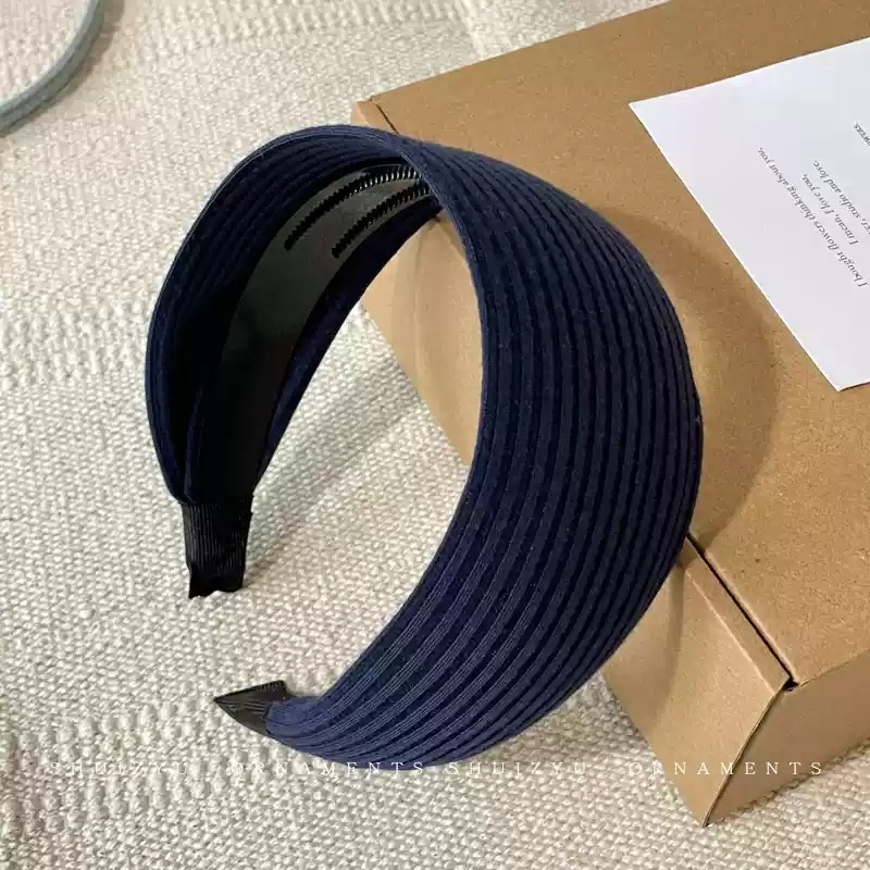 法式复古针织宽边发箍女高级感发卡小香风高颅顶压发头箍洗脸发捆|undefined