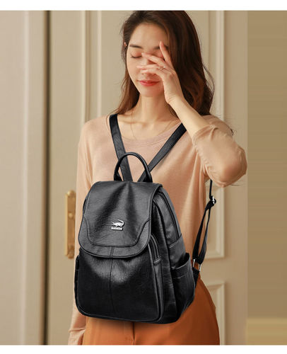 Factory direct supply Backpack for Women  New PU Material Fashionable and Versatile Backpack Women's Large Capacity Travel Bag