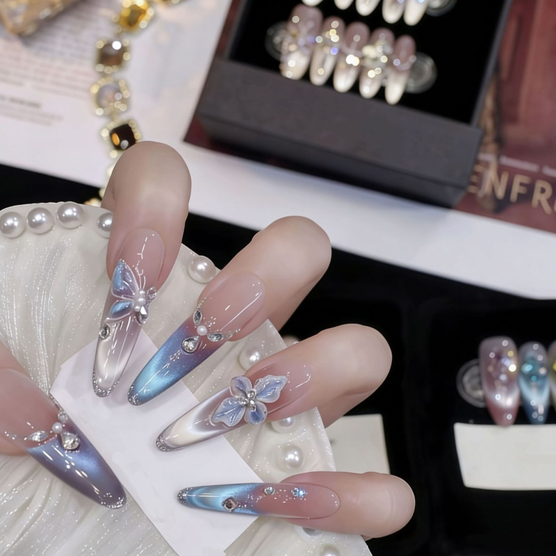【Rosemary】Purely Handmade Wearable Nails That Enhance Complexion, Exquisite and High-End Feel, Wearable Pure Handmade Nail Patches