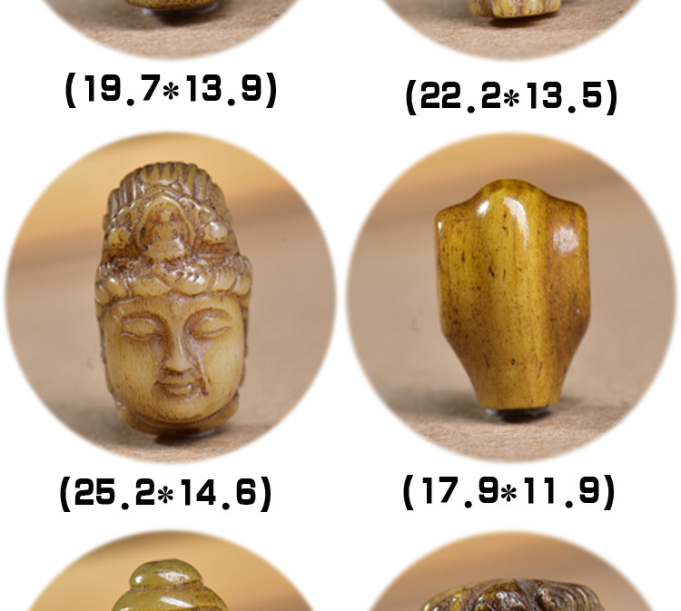 Xizang-Style Yak Bone Carving Accessory DIY Semi-Finished Three-Way Cloud Pendant Spacer Bead Waist Bead Jewelry