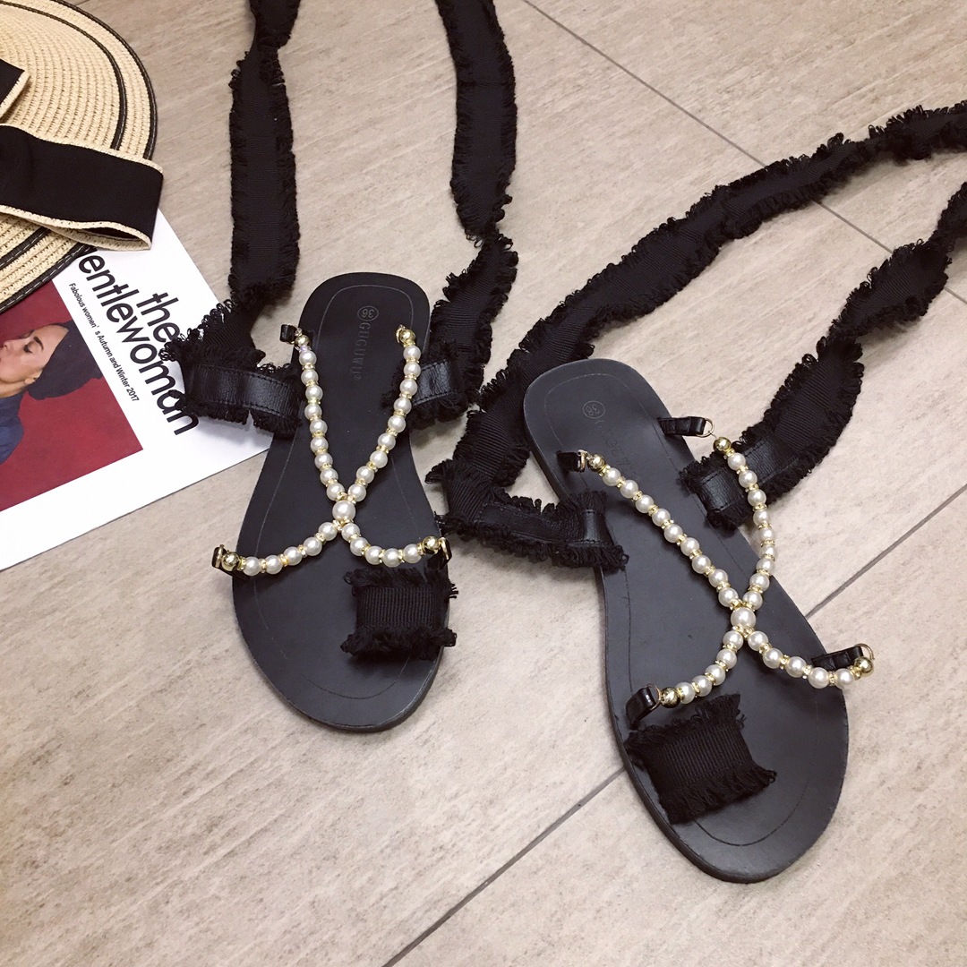 summer flat bottom strappy roman sandals  NSHU29730