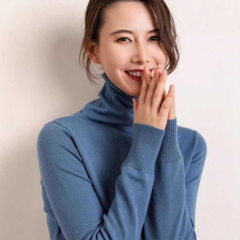 Large Quantity, Affordable Autumn and Winter Turtleneck Knitwear for Women, Versatile Pullover Knitwear, Slim Bottoming Knitwear