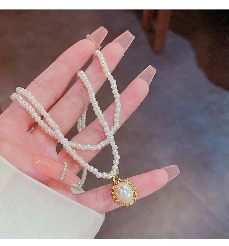 Luxuriös Geometrisch Legierung Perlen Künstliche Perlen Frau Halskette display picture 1
