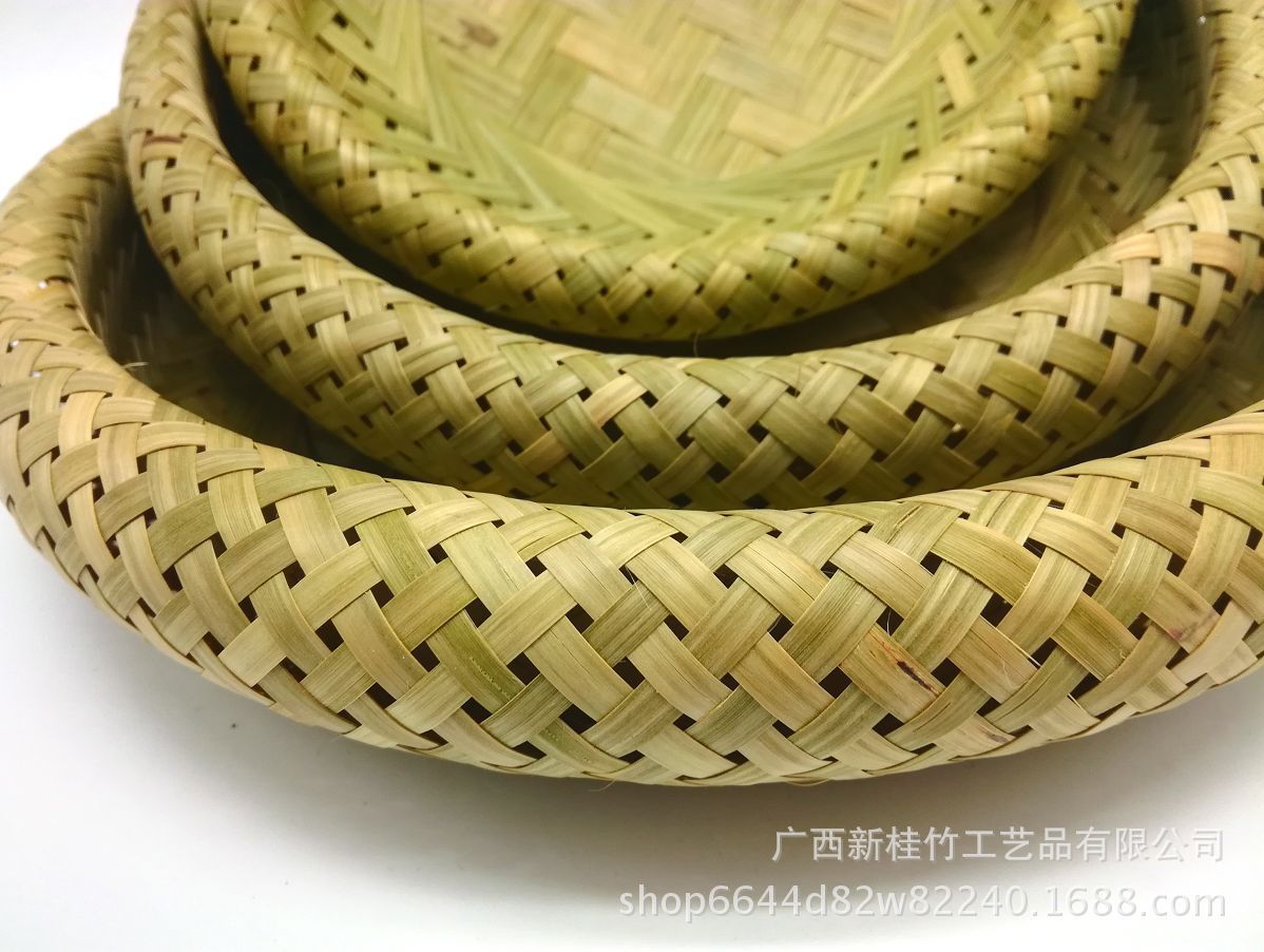 双层镂空竹篮馒头面包竹制品收纳竹筐编织竹编水果篮子量大批发-阿里巴巴