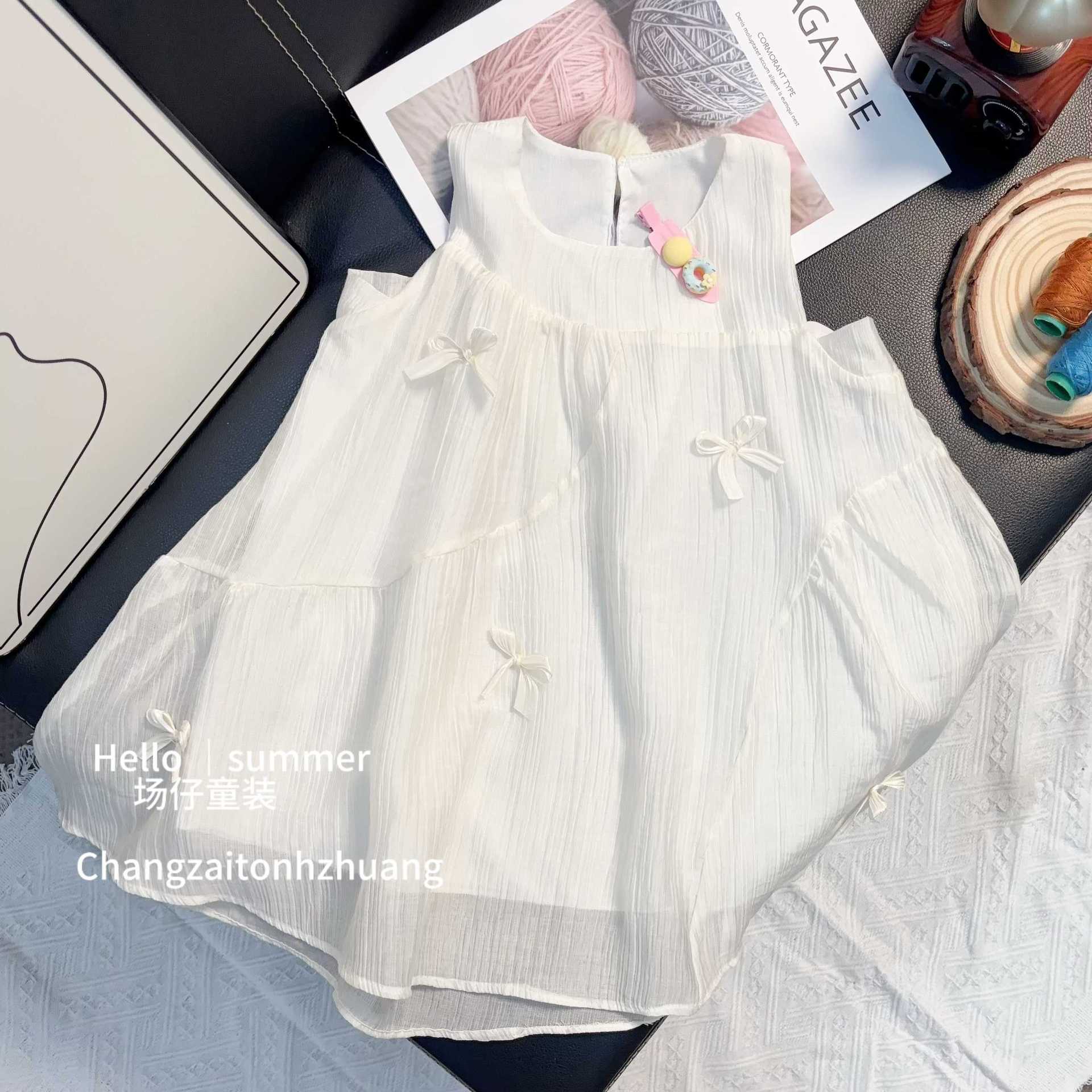 Girls Summer Dress New Bow Little Girl Princess Dress One-Year-Old Baby Clothes Fashionable Summer Dress