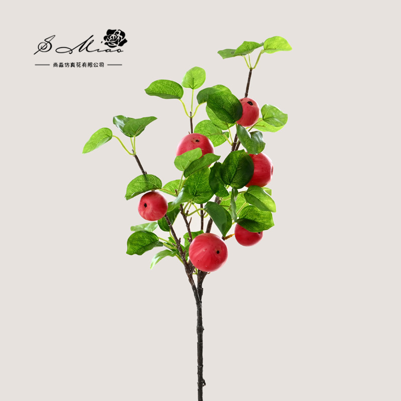 Flor artificial estilo rural fruta artificial bonsai decoración interior fábrica fuente directa flor artificial entrega de una pieza cuenca artificial image 14