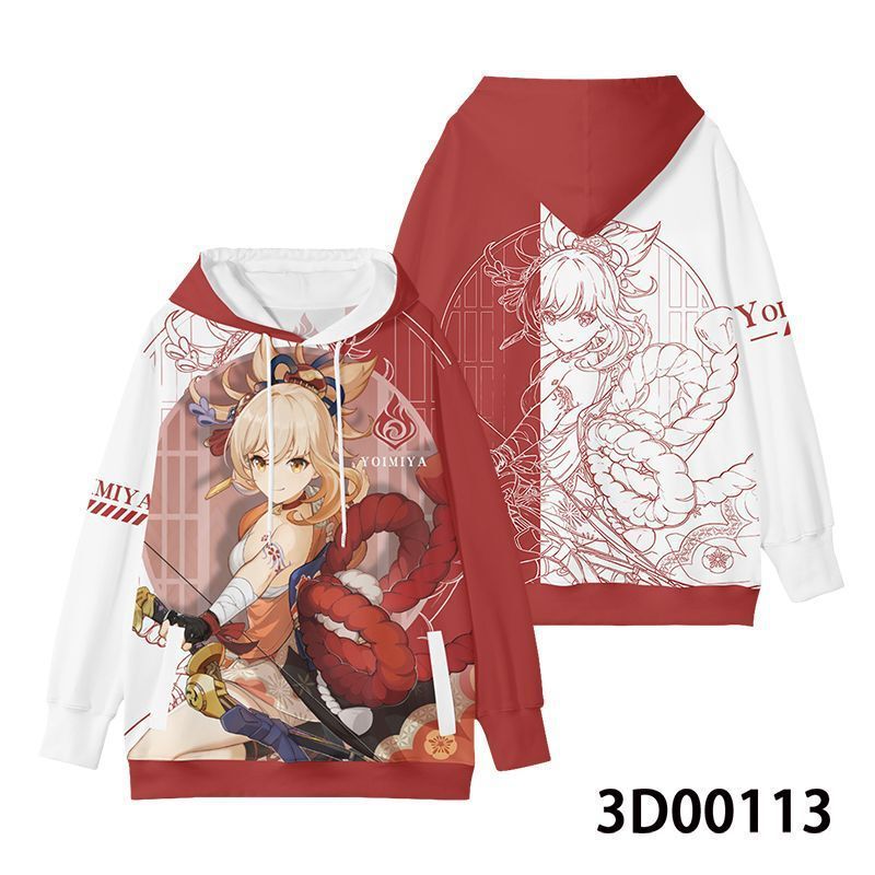 2023アマゾンの新商品の元神アニメの周辺の3dパーカーの半袖の日本の2次元のレジャー服|undefined