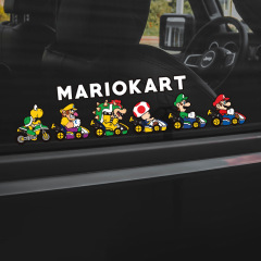 マリーマリオのかわいいゲームカーステッカー、バイク、電動車用反射傷隠しステッカー、漫画風トレンド要素